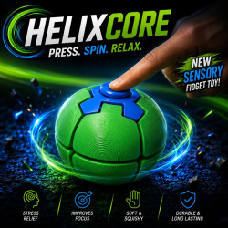 HelixCore Fidget Ball 3D | Bola Sensorial Press to Spin