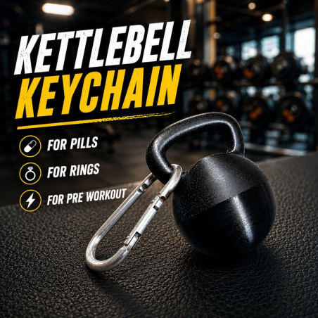 Llavero Kettlebell | Porta Pastillas y Anillos | Impresión 3D