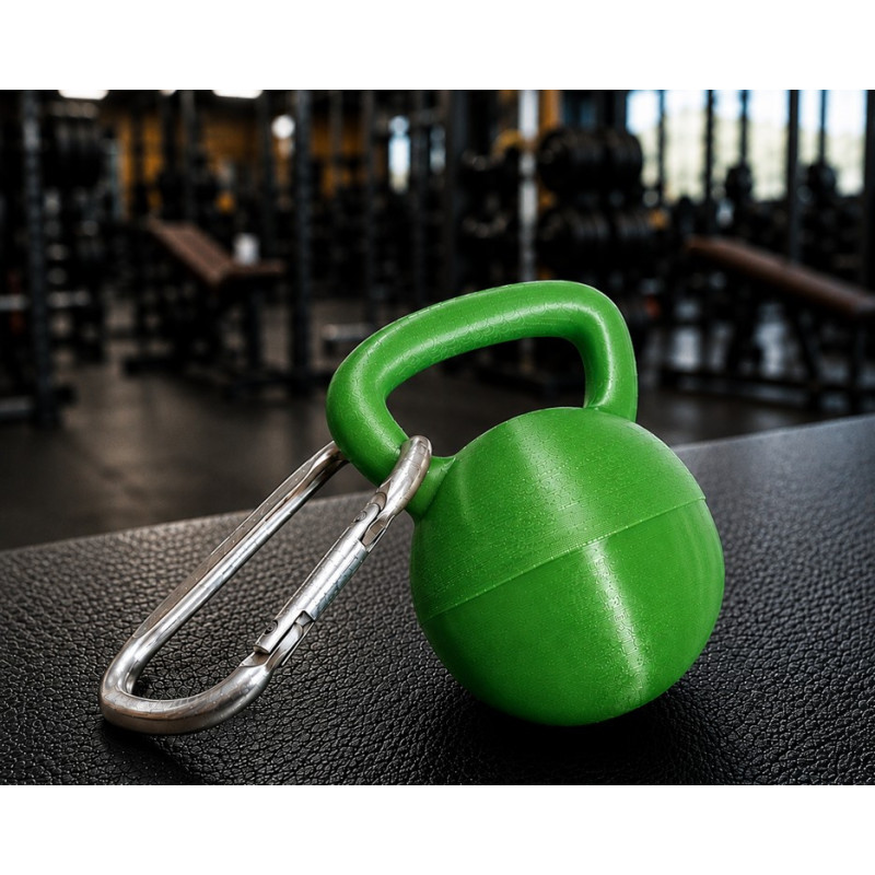 Llavero Kettlebell | Porta Pastillas y Anillos | Impresión 3D