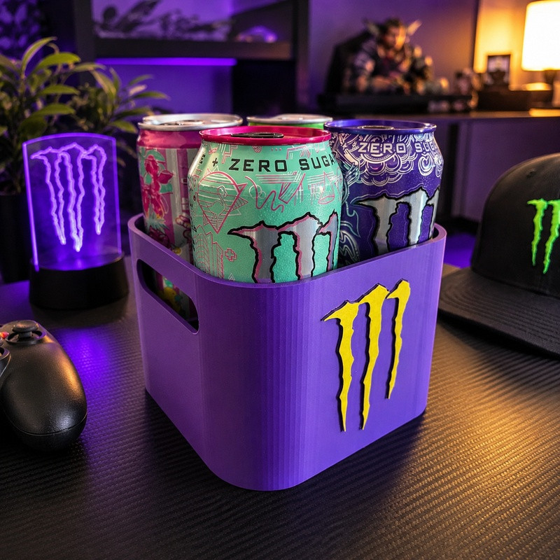 Porta-Latas para Energético Impresso em 3D | 4 Latas