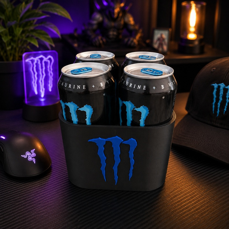 Porta-Latas para Energético Impresso em 3D | 4 Latas