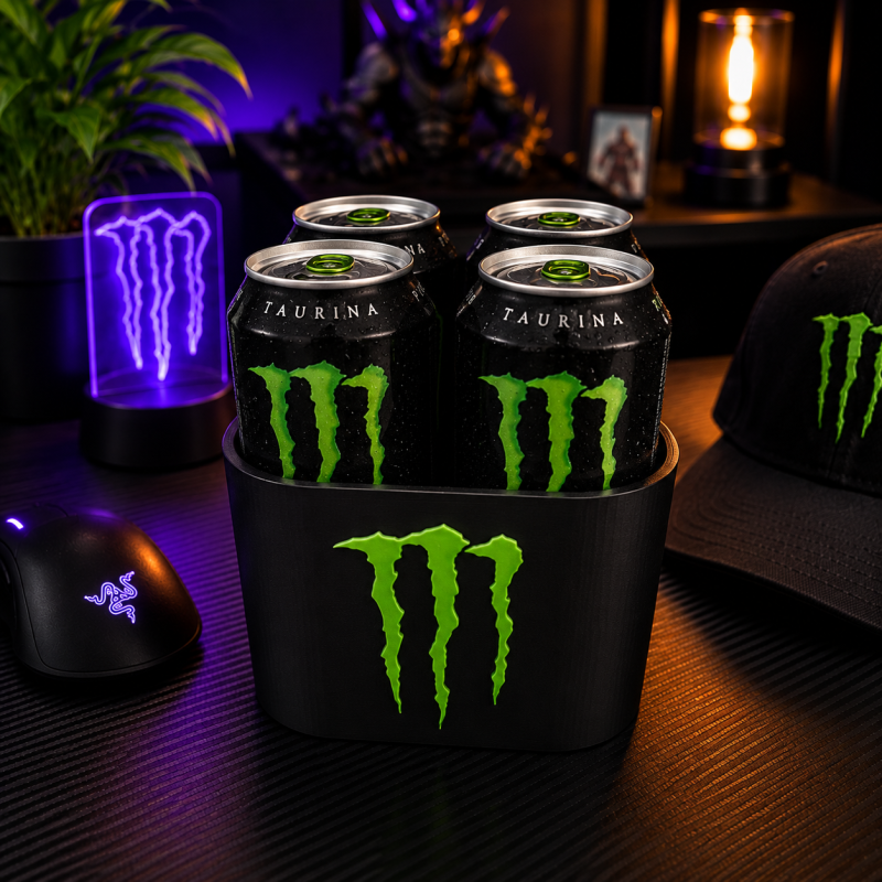 Porta-Latas para Energético Impresso em 3D | 4 Latas