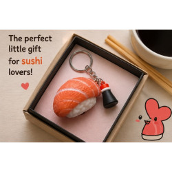 Llavero Sushi Clicker 3D | Fidget Toy Salmón