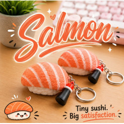 Llavero Sushi Clicker 3D | Fidget Toy Salmón